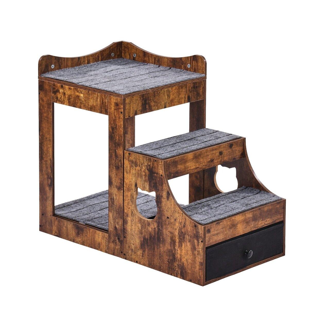 Pet Bunk Bed with Stairs Dog/Cat