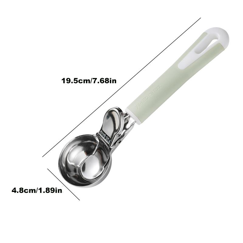 304 Stainless Steel Ice Cream Scoop Digger Non-Stick Watermelon Fruit Ball Yogurt Spoon Multifunctional Tool For Kitchen Bar