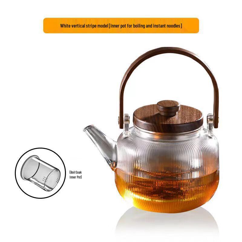 Beiduo Yang Striped Glass Teapot with Infuser