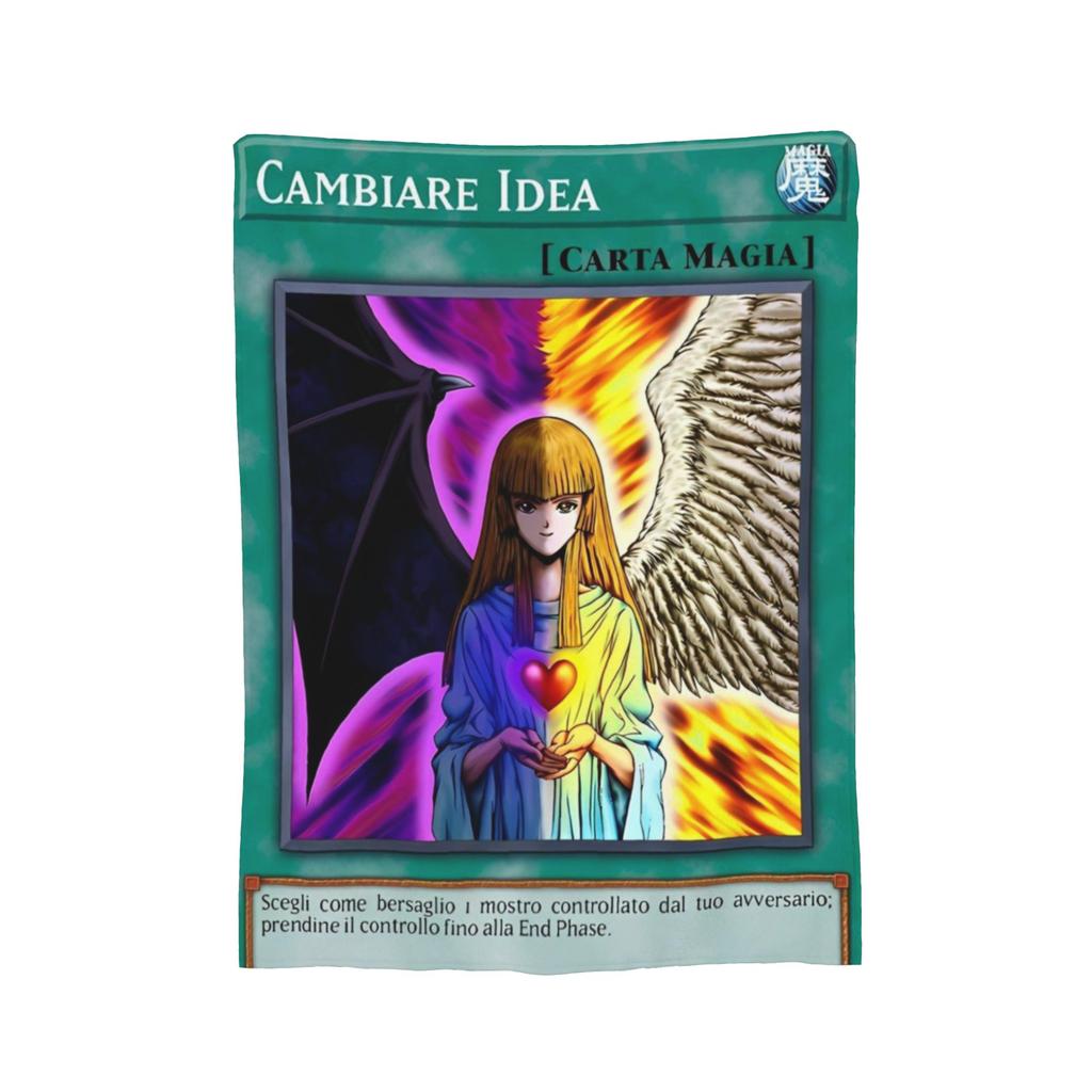 Yu Gi Oh Card Dark Magician Blanket Cover Flannel  Ultra-Soft Throw Blankets for Airplane Travel Bed Rug
