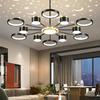 Nordic Creative Living Room Chandeliers Romantic Starry Sky 2025 New Modern White Home Bedroom Stepless Dimming Lighting Fixture
