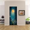1pcs Dream Forest Moonlight Door Stickers, 3D Fluorescent Wall Stickers, Children's Room Bedroom Living Room Decoration Stickers