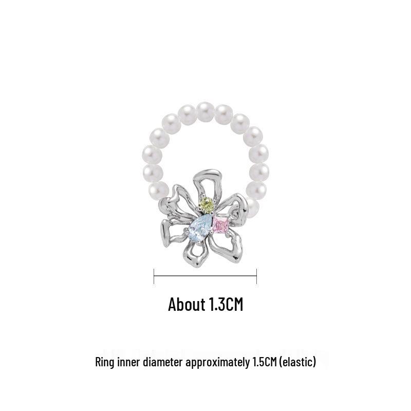 

Colorful Zircon Flower Choker Necklace for Women - Light Luxury Mori Style Jewelry