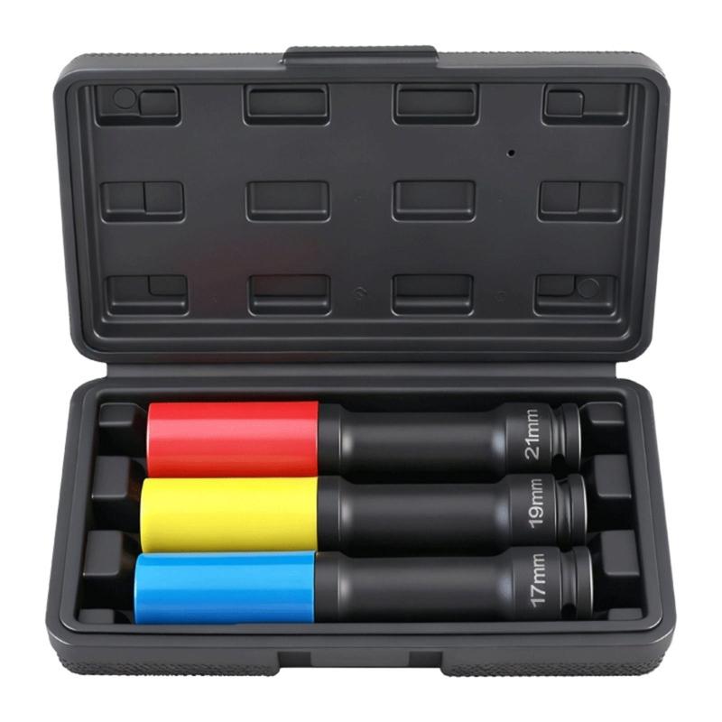 Professional Socket Set 1/2 Inch Drive with Hexagonal Rounded Corner Design for Car Impact Wrenches and Stable Operation
