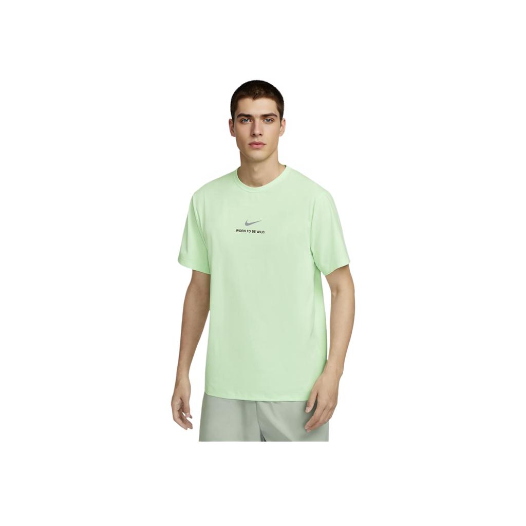 Nike Dri-FIT UV Jednobarevné Logo Značky Potisk Písmen Outdoorová Ochrana proti Slunci Rychleschnoucí Ležérní Sportovní Tričko s Kulatým Výstřihem a Krátkým Rukávem Pánské Vrchní Díly HF6169376