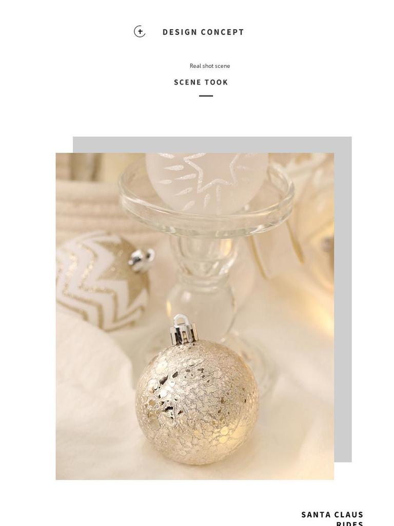 Champagne Gold & White Christmas Ball Set: Tree & Party Decorations.