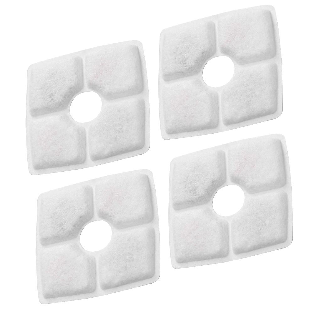 4/6/8/12 Stück Katzenbrunnenfilter Dreifache Filtration Trinkbrunnenfilter Quadratisch 125mm Haustier Wasserspenderfilter