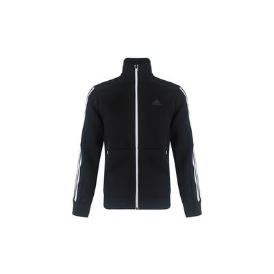 Knit Solid Color Zip-Up Jacket Men Outerwear Black GF3972