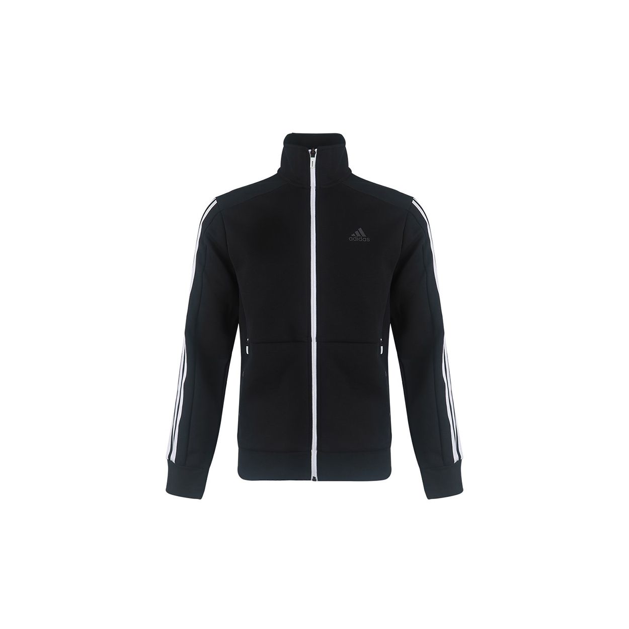 

Adidas Knit Solid Color Zip-Up Jacket Мужская верхняя одежда Черный GF3972 M