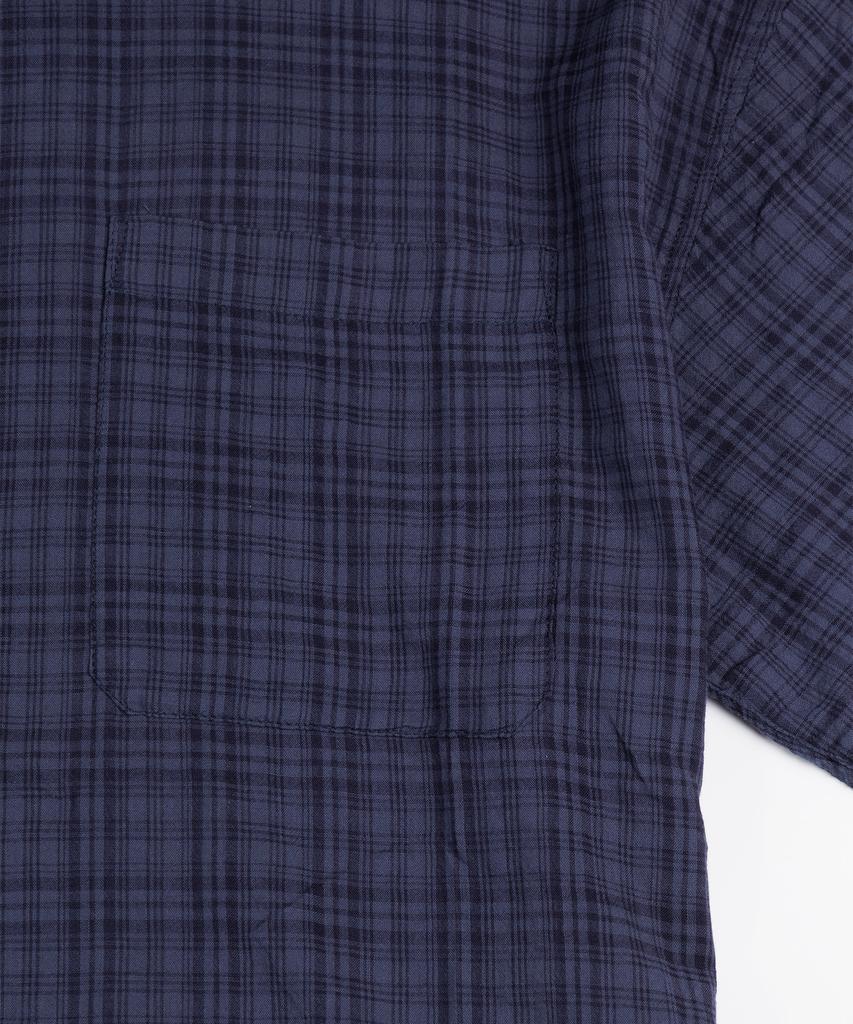 SAINTPAIN Sp Roll-Up Tartan Check Short Sleeve Shirt Navy