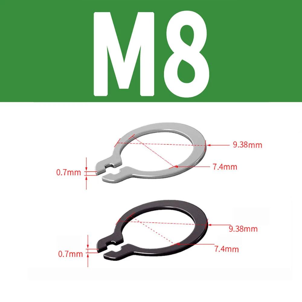 Bagues Circlips Externes Type C M3 M4 M5 M6 M7 M8 M9 Bague Circlip Arbre Rondelle Acier Inoxydable/65Mn Clip de Retenue Circlip