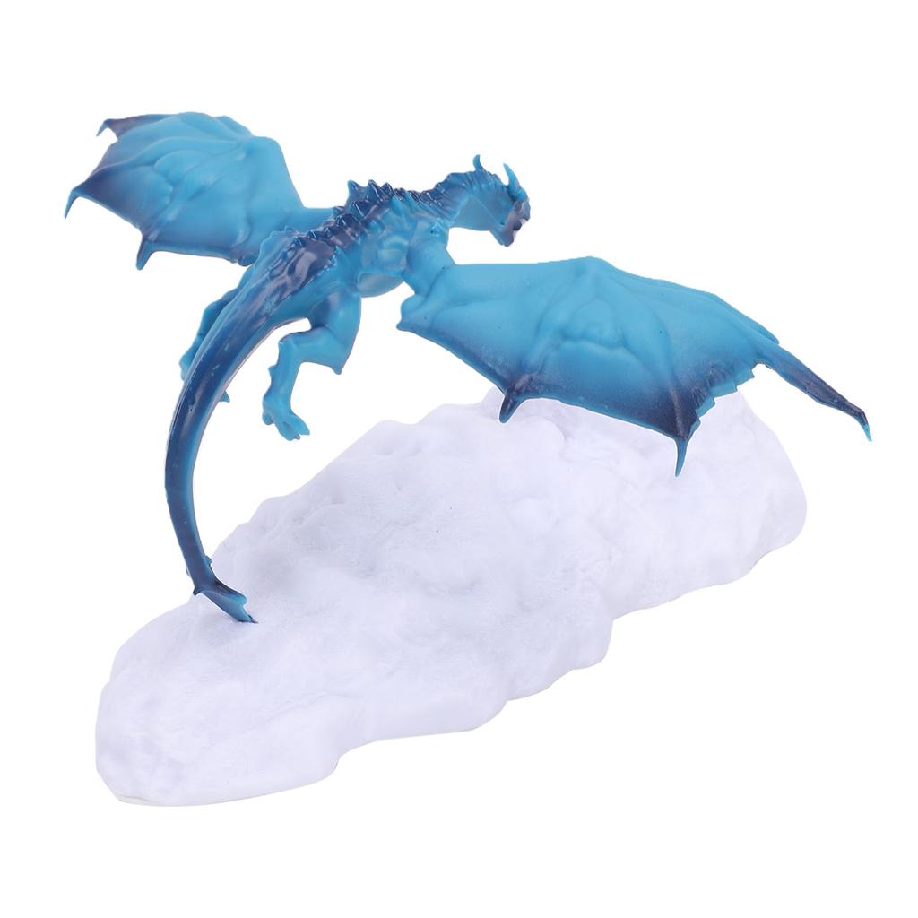 3D Print Dragon Lamp Creative Fire Breathing Decorative Dragon Night Light Tabletop Ornament for Home Bedroom Decor Blue