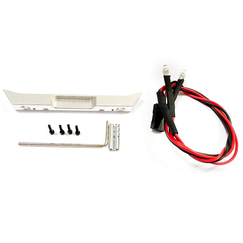 2pcs 1/24 Rear Bumper RC Upgrade Part Aluminum Alloy Wear-resistant Rc Rear Bumper For Axial SCX24 RC Car Part