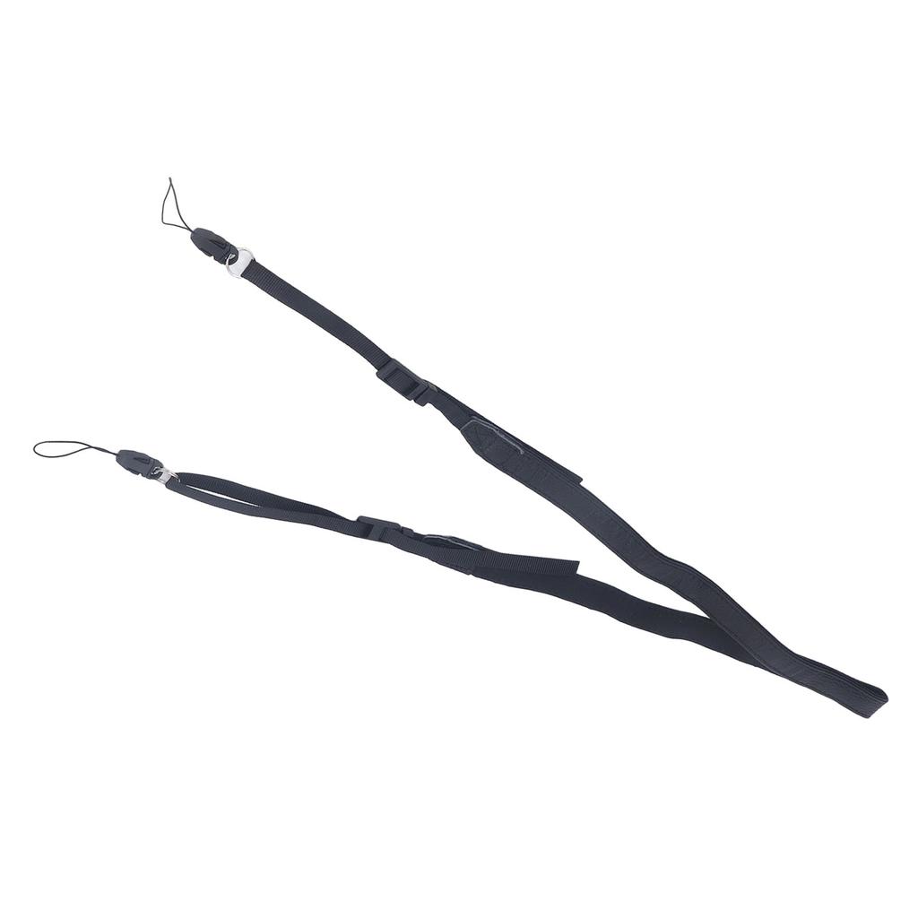 Kameragurt Schlichter Retro-Stil Längenverstellbar Leder Universeller Kamera-Hals-Schultergurt Schwarz