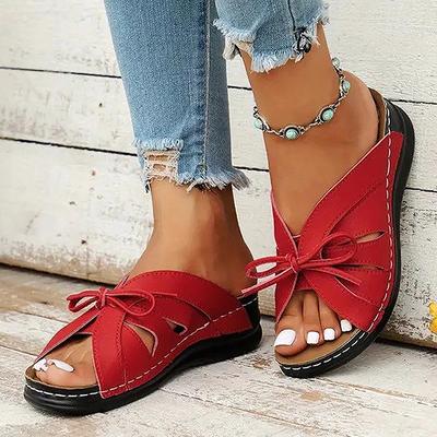 Wedge Heel Sandals Women's Summer Women Low Heels Sandalias Mujer Trend Casual Slippers Female Elegant Woman Heeled Shoes