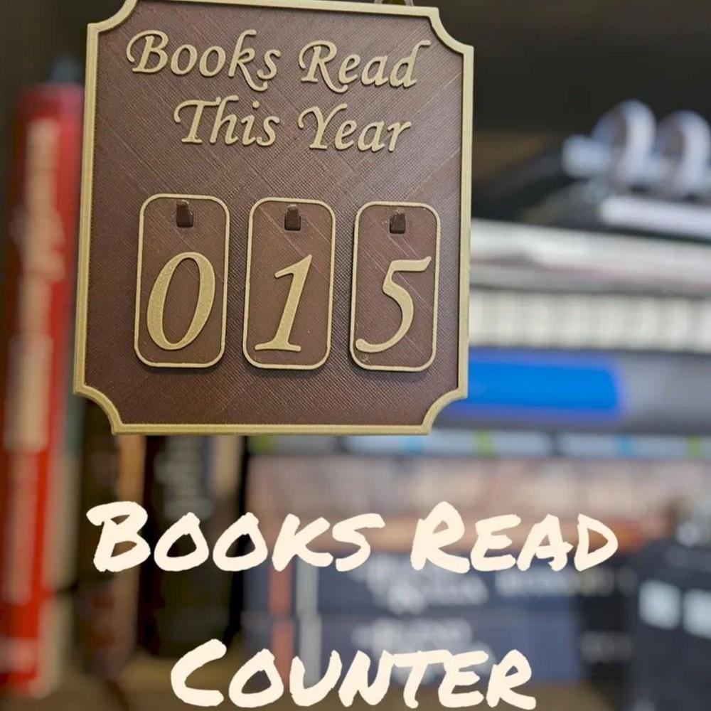 Gelesene Bücher dieses Jahr Bücherregal Zähler Buchdeko Buchliebhaber Schild Leseplan Management