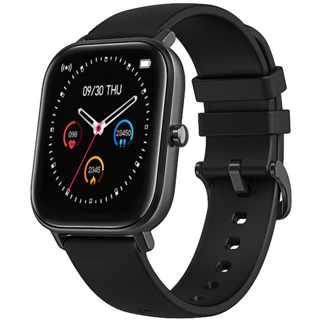 Silikon-Uhrenarmband Smart-Sportuhr Gesundheitsüberwachung Schrittzähler intelligentes Armband Schwarz