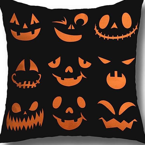 New Funny Pumpkin Print Pillowcase Halloween Home Sofa Decoration Cushion Cover Bedside Pillow