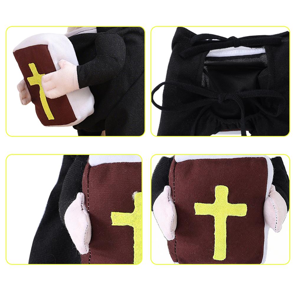 Funny Pet Halloween Costumes Cute Pastor Kitten Party Dress Up Apparel With Bible Cross Chris For Small Cat Dog Sphynx Chihuahua