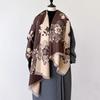 imitation cashmere flower vine man composition texture printing double-sided warm scarf women's shawl outside