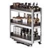 Beifu Three-Tier Pull-Out Spice Rack for Narrow Cabinets