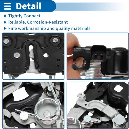 Hood Latch Assembly for Jeep Compass MP 2017-2019 Engine Hood Latch Lock Release No.68248965AD 1 Pcs