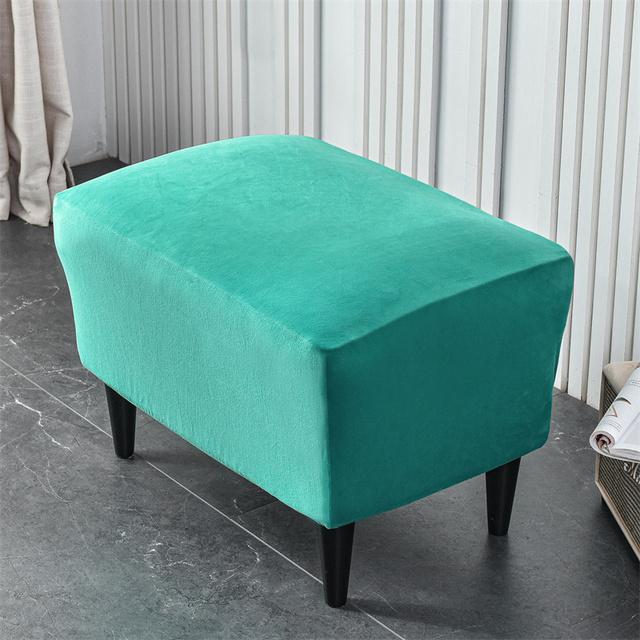 Housse Extensible Pour Pouf De Rangement - Velours - Taille S/M/L - Protection Et Décoration