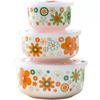 Three-piece Set, Bone China Food Container, Ceramic Salad Bowl, Lunch Box , Kitchen Ceramic Bowl Sets, Porcelain Mixing Bowl