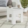 Day and Night - Day and Night Glossy White Engineered Wood Coffee Table 40x40x42 Cm