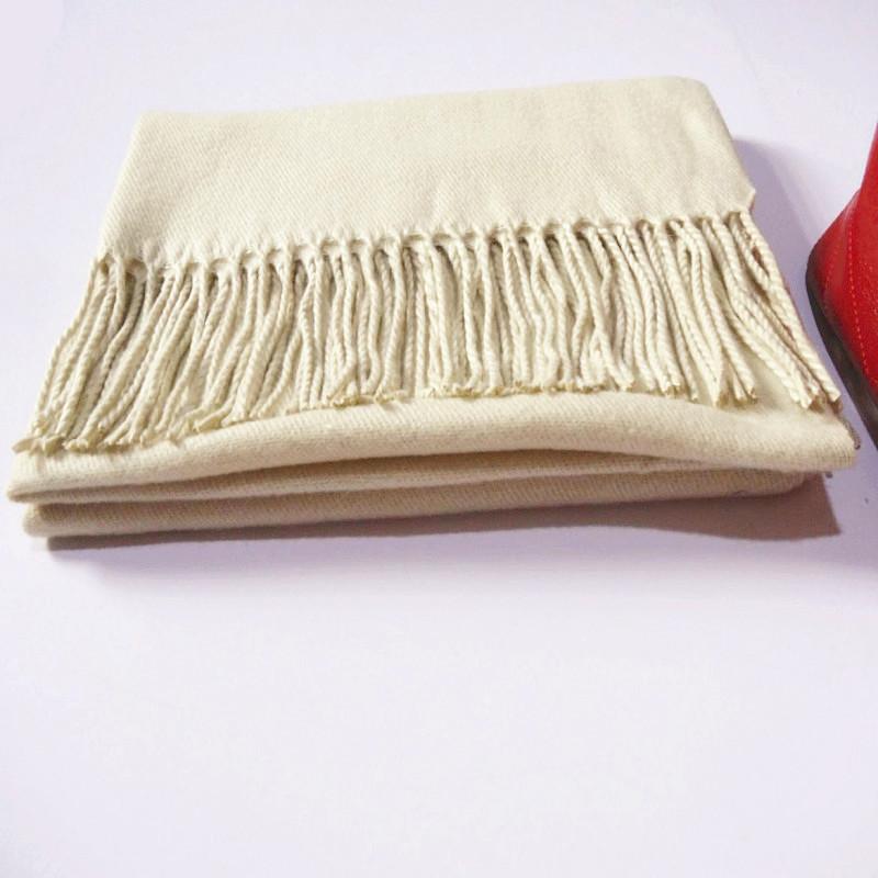 Wool Scarf for Women Autumn and Winter Warm Tassel Large Shawl Winter Scarf Solid Color Cashmere Scarf Imitation Cashmere Scarf