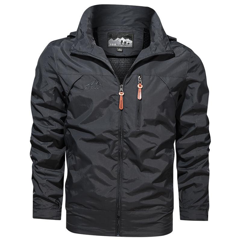 Frühling Herbst Herren Windjacke Übergröße Mann Winddichte Jacke Männer Klettern Camping Mäntel Herren Regenmantel Kleidung