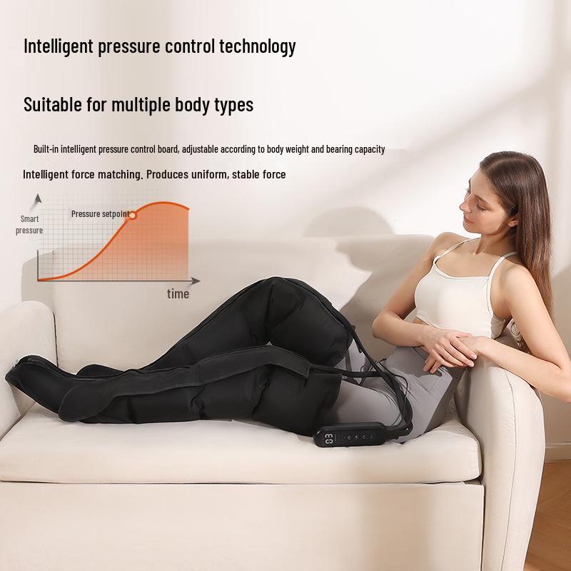 Personalized Air Pressure Leg Massager with Knee Heat Therapy and Thigh/Calf Massage