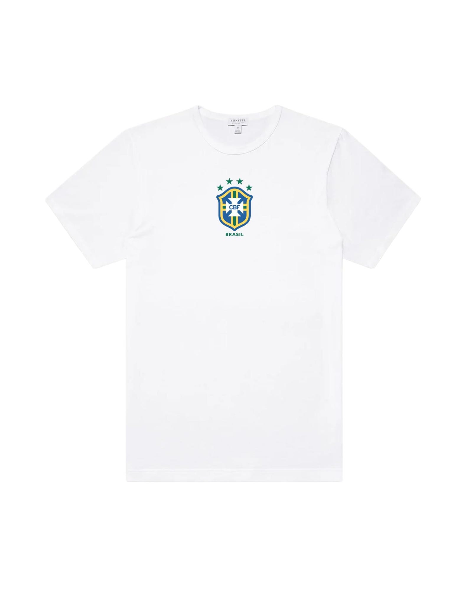 Brazil National Football Team Crest Cotton T-Shirt, Minimalist Soccer Apparel 3XL