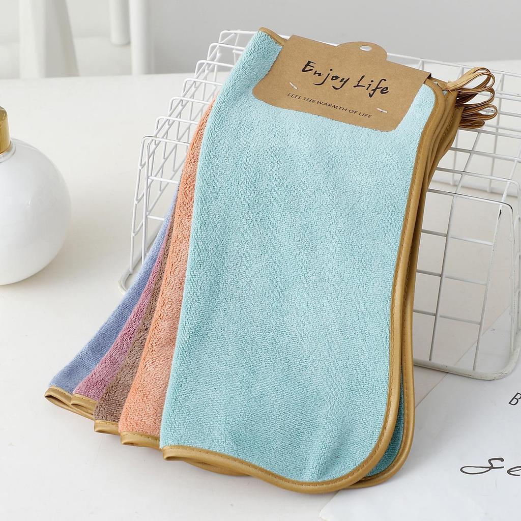 5-Piece Kids' Soft Daisy Square Multi-functional Absorbent Fiber Towel Set