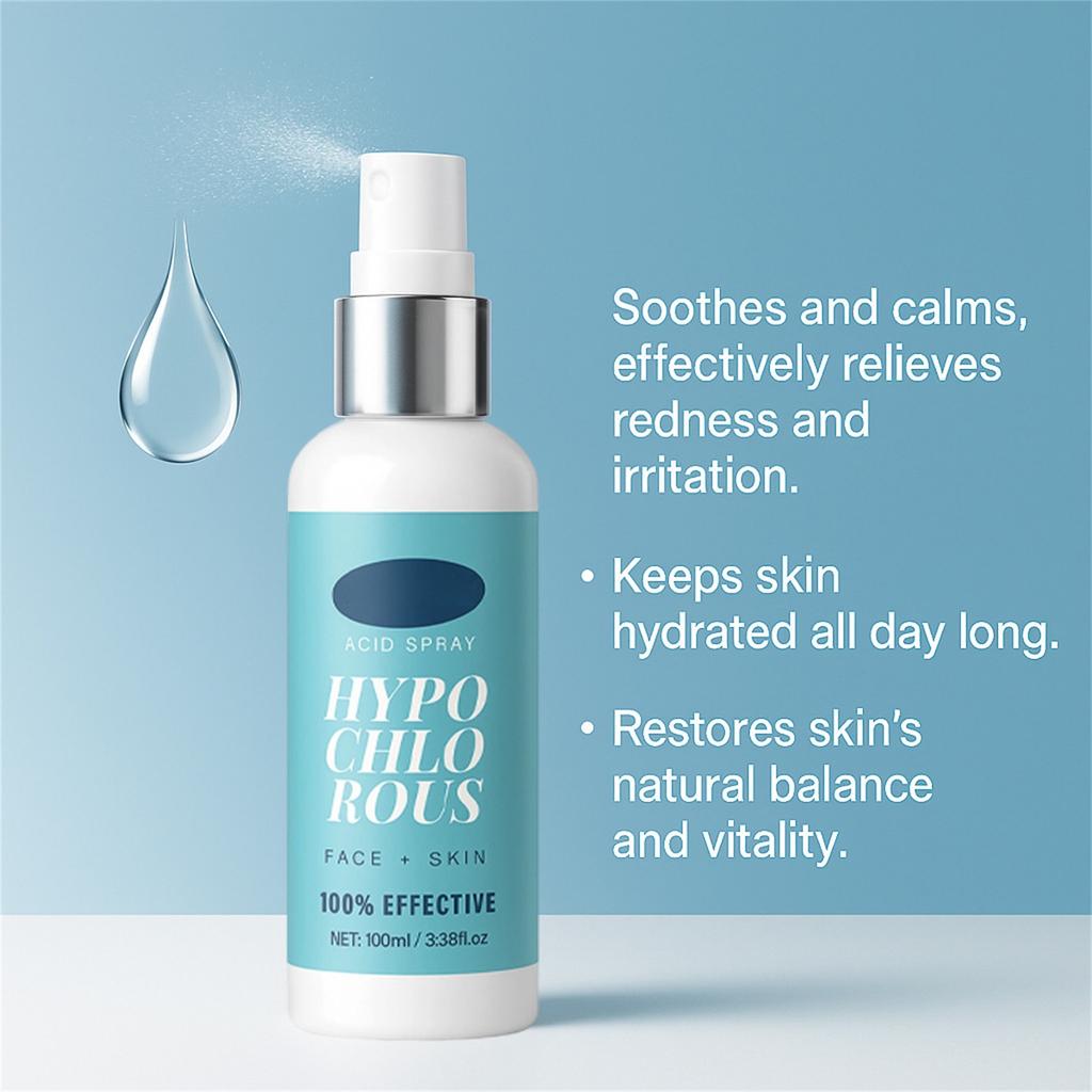 Hypochlorous Spray 100ml Soothes , Effectively Relieves Redness And Irritation, Keeps Skin Hydrated All Day, And Restores Skin's Nat