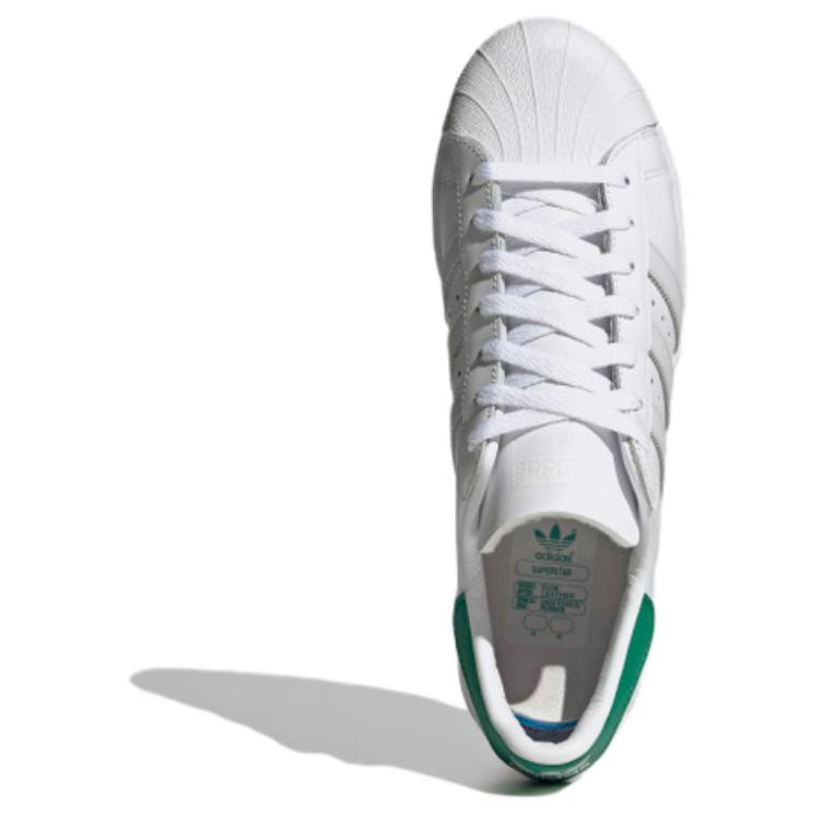Adidas Originals Superstar 82 Comfortable Versatile Low-Top Sneakers Unisex Sneakers White Green IG8656