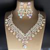 2025 Bridal Rhinestone Necklace & Earring Set: Elegant European-American Wedding Accessories