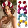 Floral Headband For Women Girls Artificial Bohemian Flower Crown Fashion Hair Accessory For Wedding Festival Party