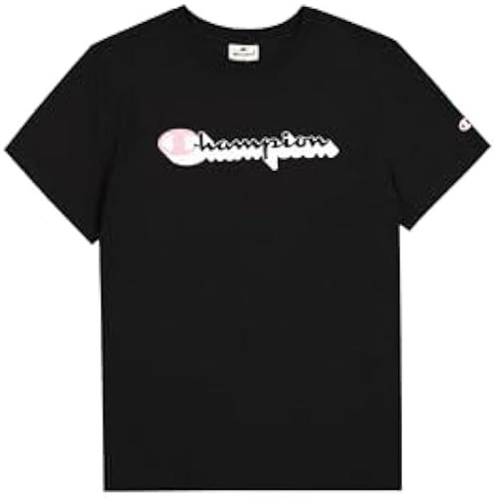 T-Shirt Femme - CHAMPION - Modèle Legacy - Manches courtes - Couleur Noir - Automne-Hiver 2024