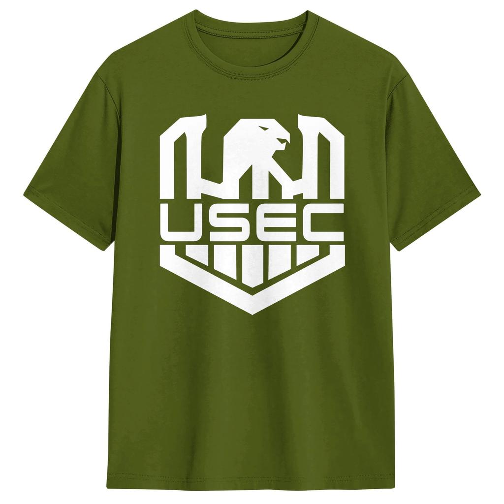 Escape From Tarkov USEC litle wnite logo Cotton T Shirt For Men Summer Trendy Cool Tee Shirt Oversized Custom DIY Clothes