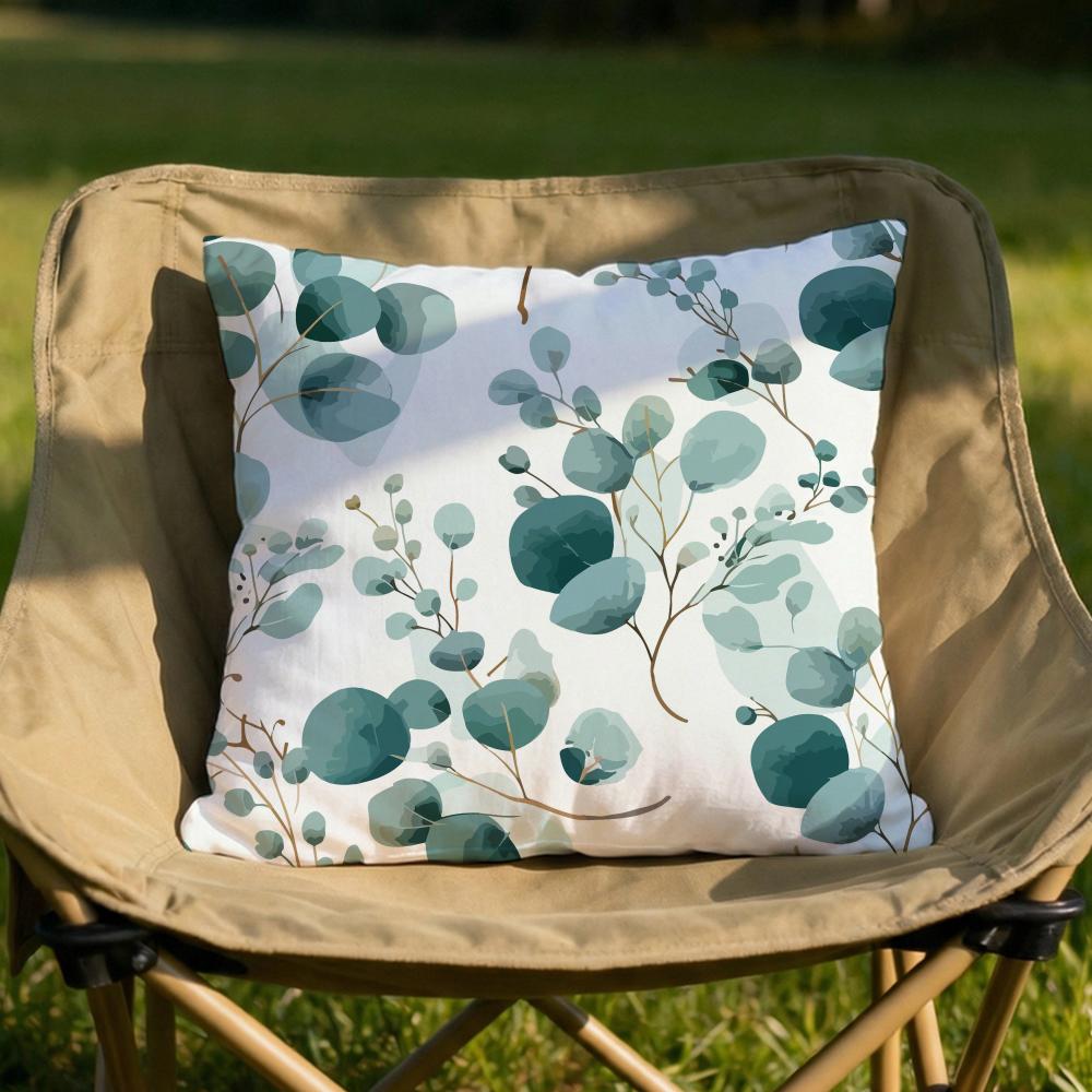 Watercolor Eucalyptus Fls Cushion Cover Soft Reversible Durable Pillow Cover MultiScene Use for Home Car Daily Comfort