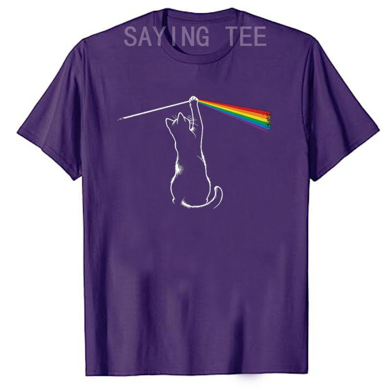 Lustiges Katze Rockmusik T-Shirt Neuheit Geschenk Damenmode Niedlicher Kätzchenliebhaber Grafik Outfit Cooles musikalisches Miau-sterwerk Spruch T-Shirt