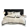 Premium Washed Cotton Luxury Bedding Set: Skin-Friendly, Brushed Duvet Cover, Sheet & Fitted Sheet - 4-Piece Hotel Style