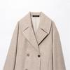 Damen Oversize Zweireihiger Wollmischmantel Langarm Street Style Lockerer Schnitt 2025