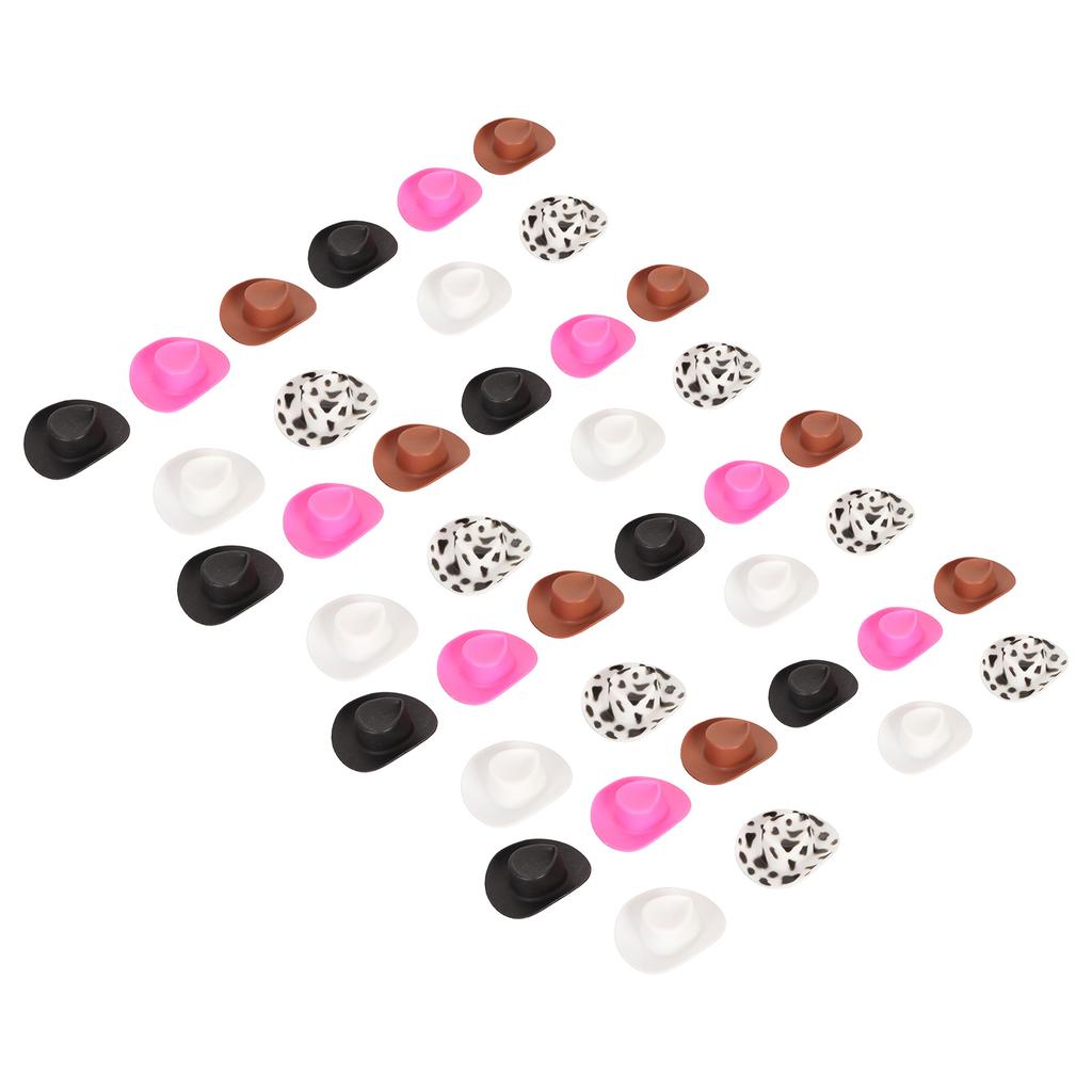 40pcs Miniature Hat Simulation Innovative Hand Crafted DIY Cute Dollhouse Hat for Dollhouse Decor
