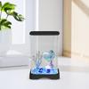 Kampffischbecken HD Kampffischaquarium Fischglas Kleines Aquarium Zieraquarium Starter mit LED-Licht für Zuhause Büros Wohnung