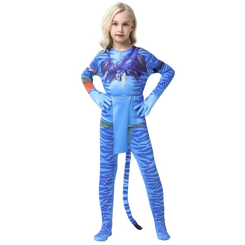 Halloween Avatar New Tights Adult Cosplay Costume Children's Onesie Girls