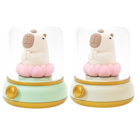 Capybara Nachtlicht Niedliche Wiederaufladbare Lampe Dimmbar Timerfunktion Dual-Modus LED Nachttischlampe Tischdekoration