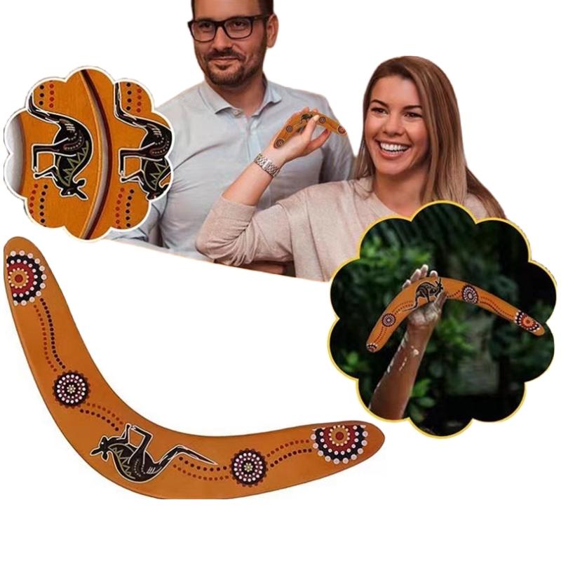 Kangaroo Throwback V Shaped Boomerang Flying Disc Throw Catch Outdoor Game Kids Toys Parent-Child Interactive Game Props