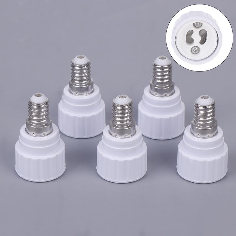1/5Pcs Led Light Lamp Holder Converter E14 To Gu10 Ceramic Base Screw Bulb Socket Adapter Led Saving Light Halogen Lamp Base
